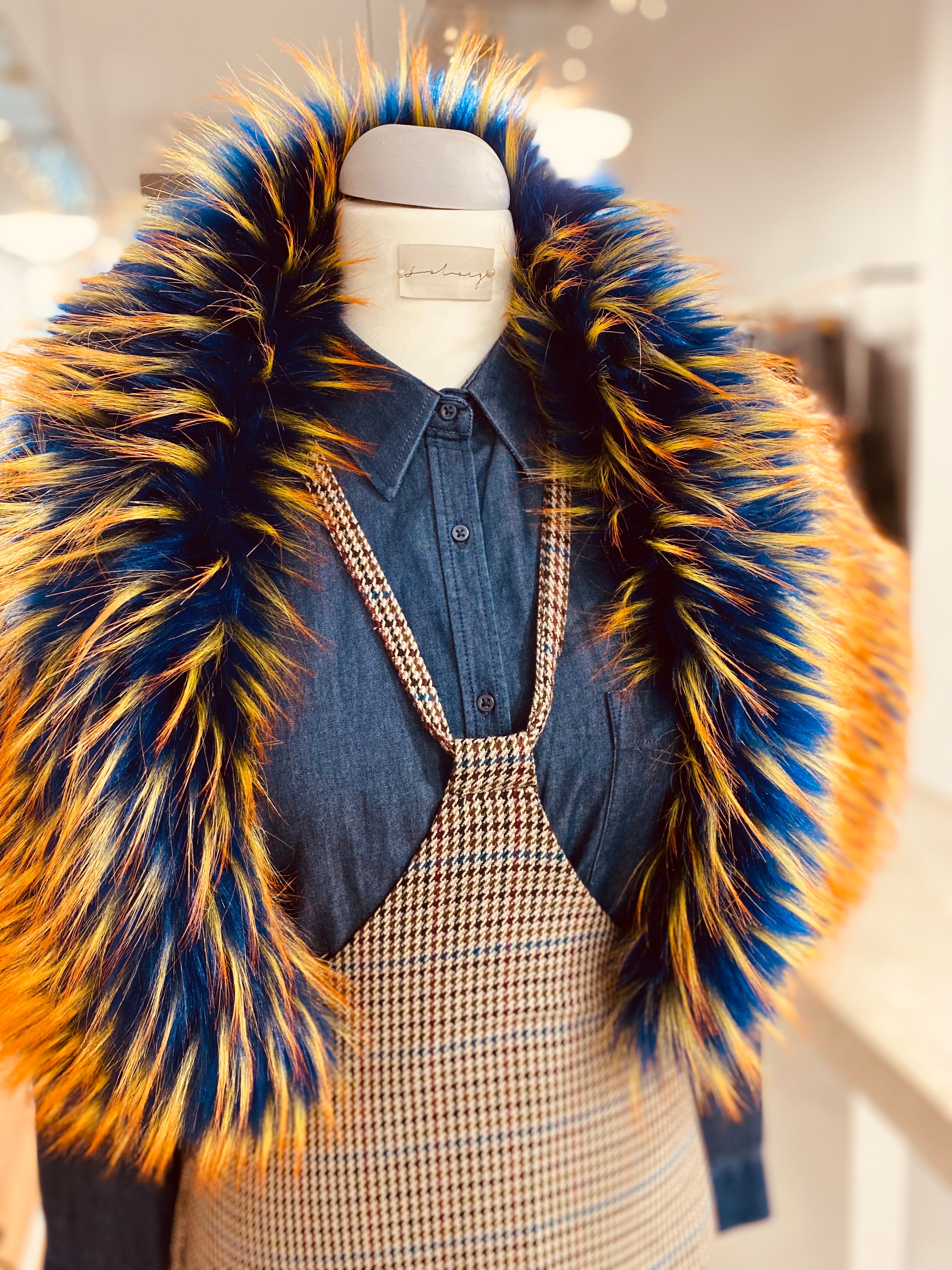 Dress With Straps In Pied-de-poule