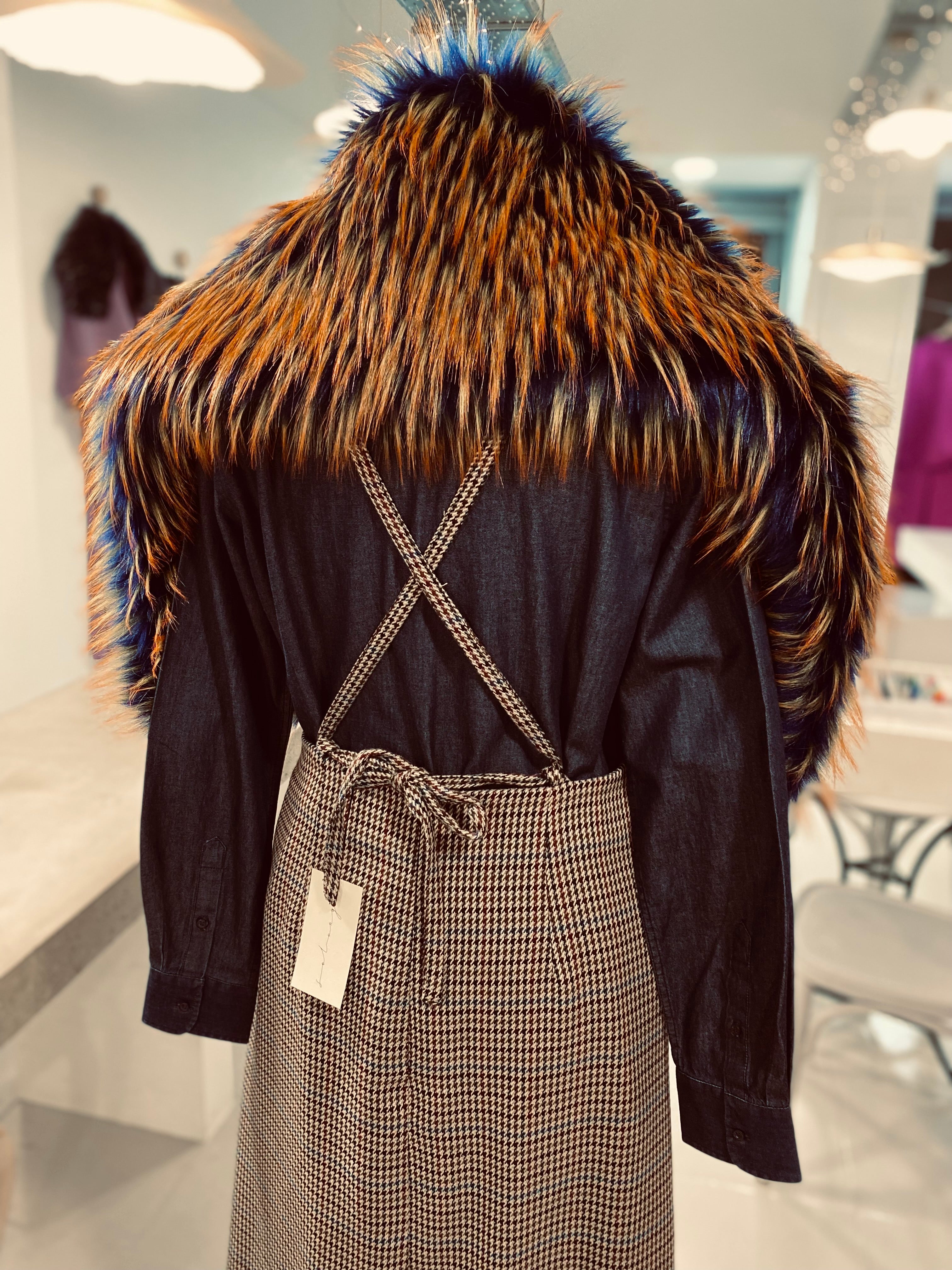 Dress With Straps In Pied-de-poule