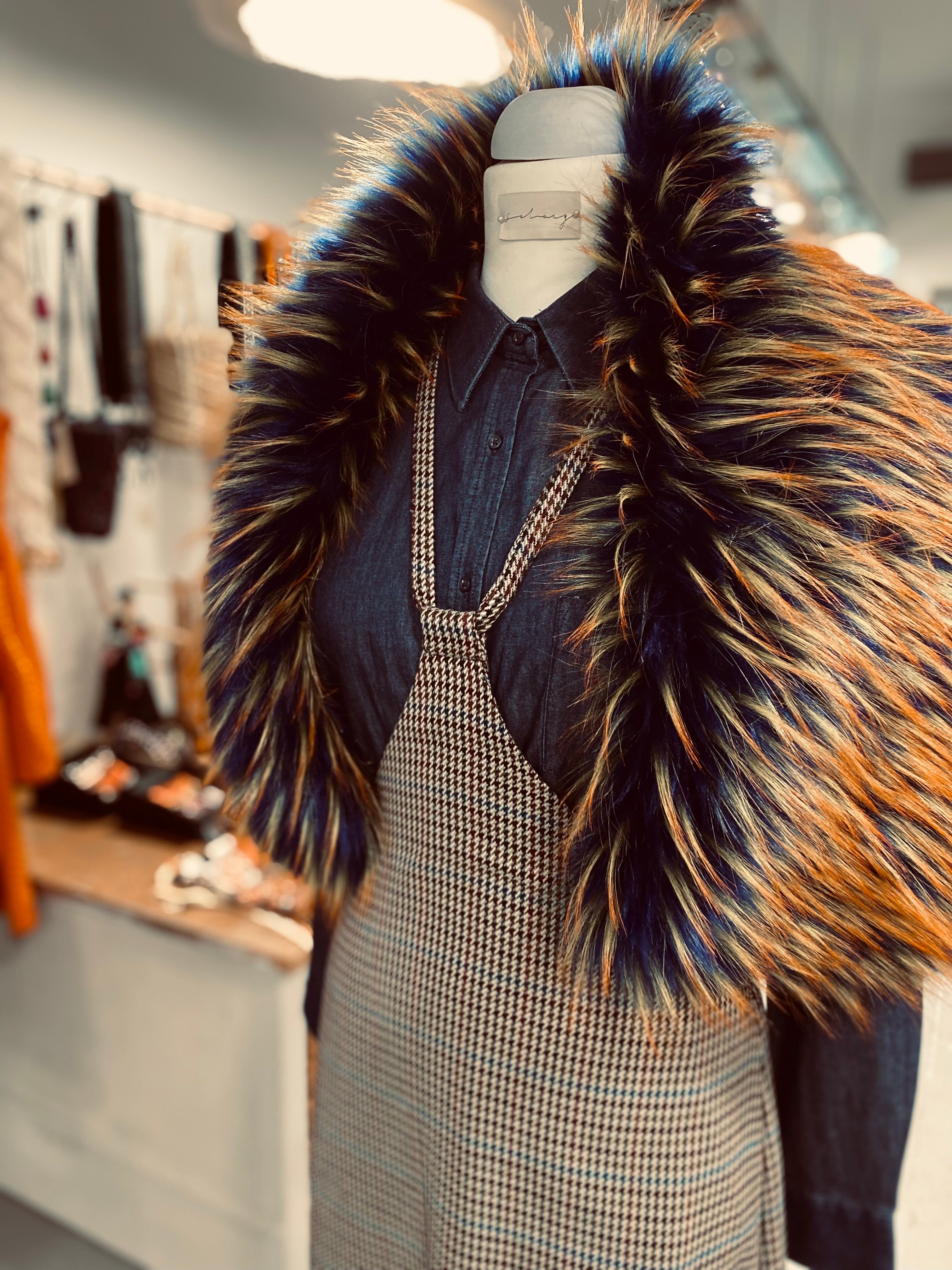 Dress With Straps In Pied-de-poule